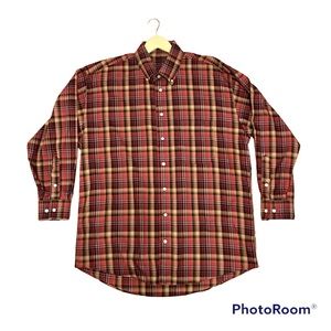 Burberry London Mens Plaid Long Sleeve Button Down Size L